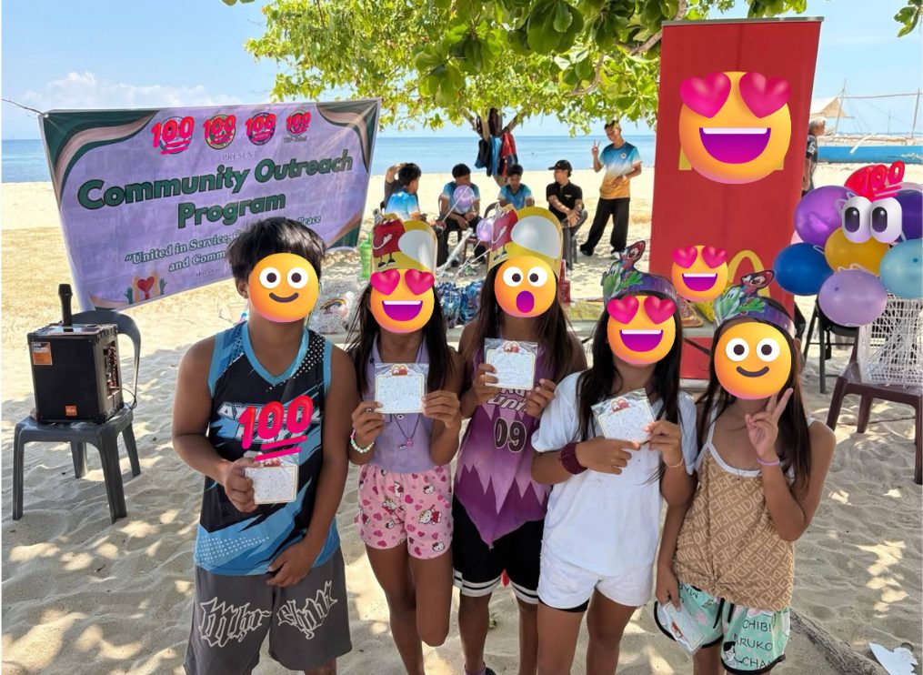 Children at a community outreach program in Bohol